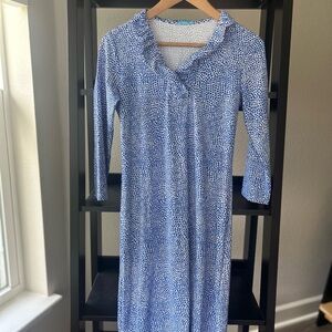 Blue Patterned Women's Dress